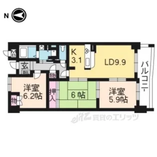 第一東久ハイツ【4階】の間取り