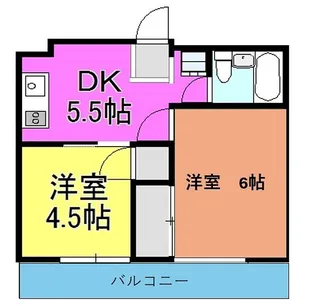 めぞん・SAMU【2階】の間取り