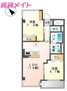 ベルク ムント【3階】の間取り