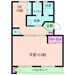 パークグリーン中島【1階】の間取り