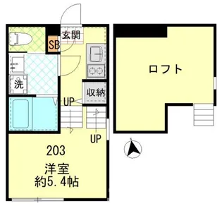 ハーモニーテラス大谷田【2階】の間取り