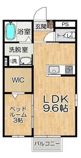エスポワール二の宮【1階】の間取り