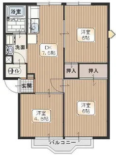 サンハイツムカイ【1階】の間取り