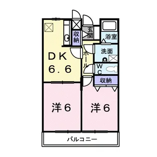 ソレアード白庭【2階】の間取り