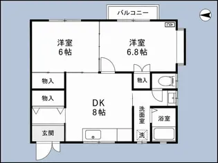 クリスタル女池A【2階】の間取り