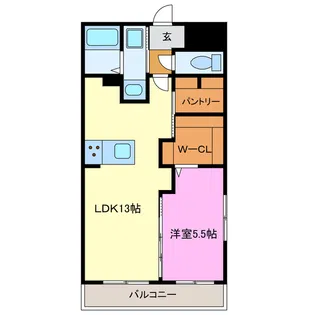 エクシード三方原I(南棟)【2階】の間取り