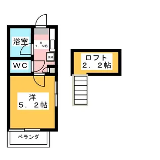 府中ビレッジ【2階】の間取り