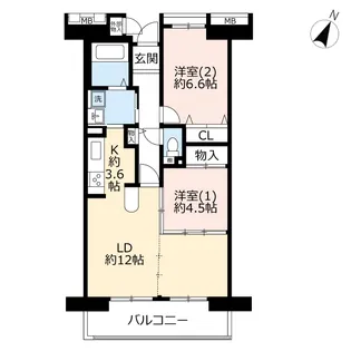 URコンフォールさがみ南【3階】の間取り