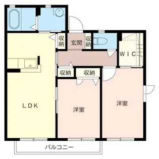 プラムハウスD【2階】の間取り