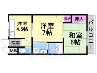 パティオ鴻池【3階】の間取り