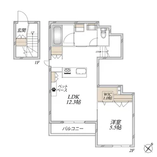 フィレエスポワール【2階】の間取り