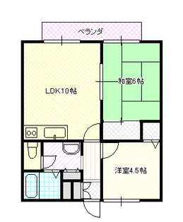 岡山県岡山市南区浜野3【アパート】の間取り