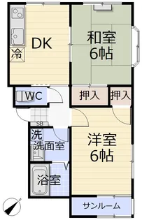 メイプルハウス桜谷【2階】の間取り