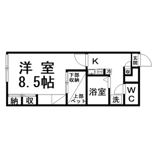 レオパレスバンフィーII【1階】の間取り