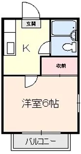 多田アパート【2階】の間取り