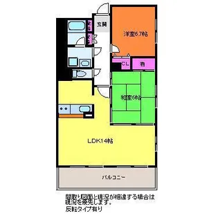ロイヤルパレス上所【2階】の間取り