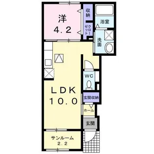 クラッキスB【1階】の間取り