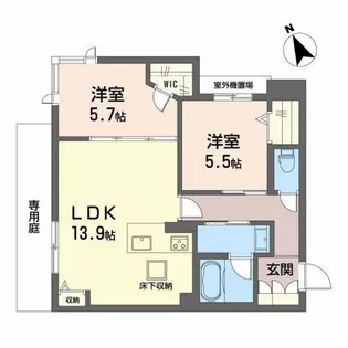 シャーメゾンCOCOUS【1階】の間取り