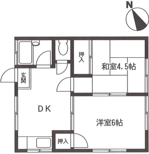 フジハイツ【2階】の間取り