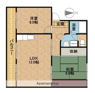 ベルハイムII【1階】の間取り