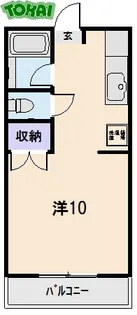 1Rの間取り画像