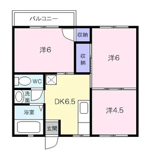 ジュネスよこわ【2階】の間取り