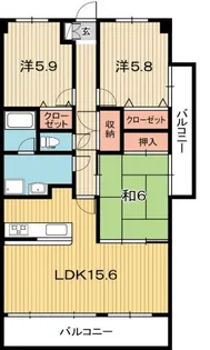 高知県高知市杉井流【マンション】の間取り