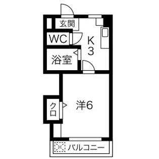 メゾンやよい【1階】の間取り
