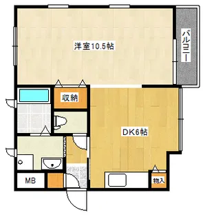 レジデンスエスタ【2階】の間取り
