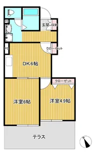 コンフォート園B【1階】の間取り