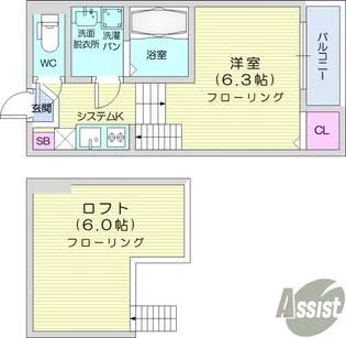 ハーモニーテラス東仙台7【2階】の間取り
