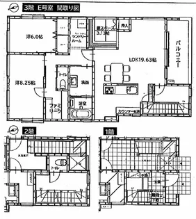 アーナーウッド上石町【3階】の間取り