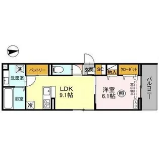 chardon nord【2階】の間取り