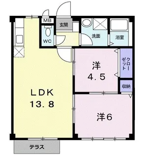 エルディムヒラタ【1階】の間取り
