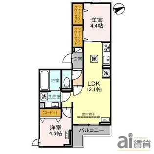 埼玉県川越市東田町【アパート】の間取り