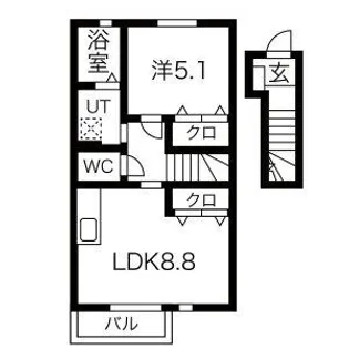 奥州市胆沢小山字岩ケ馬場【Stella I】新築【2階】の間取り