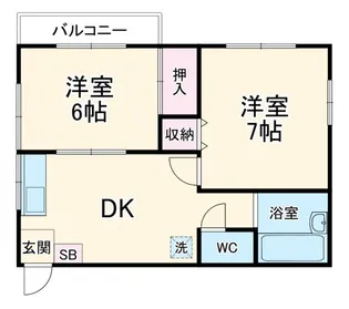 野口台ハイツ【2階】の間取り