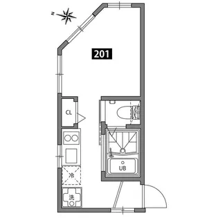 グランエッグス桜上水A【2階】の間取り
