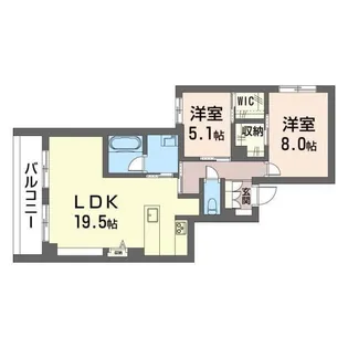 アウリスタ【2階】の間取り