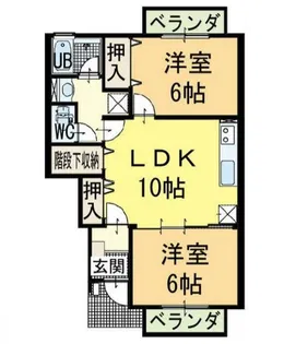 ヨーロピアンシャレー芝B【1階】の間取り