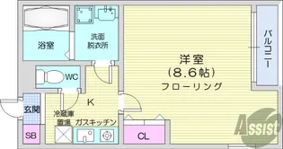クレフラスト福祉大前2A【1階】の間取り