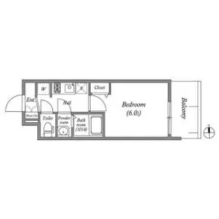 アドバンス大阪リーヴァ【8階】の間取り