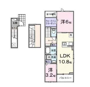 埼玉県さいたま市南区内谷2【アパート】の間取り