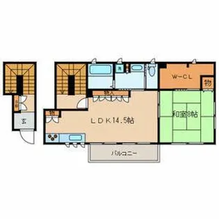 東京都江戸川区中央1【アパート】の間取り
