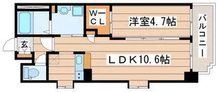 CAMELLIAガーデン八幡【4階】の間取り