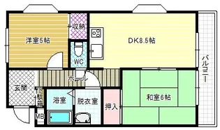 新栄プロパティー島泉【2階】の間取り