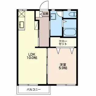 ル・シャーレ古里【2階】の間取り