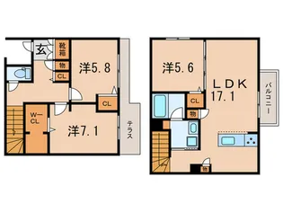 プレミアムコート甲子園の間取り