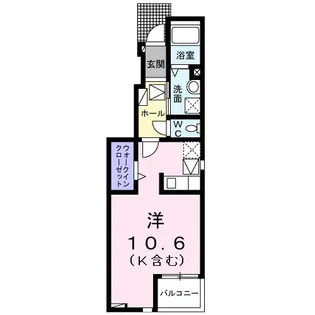 ジールβ【1階】の間取り