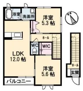 シャーメゾン天生津【2階】の間取り